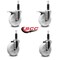 Service Caster 5'' Nylon Swivel 1'' Expanding Stem Caster Set 2 Total Lock Brakes, 4PK SCC-EXTTL20S514-NYS-2-S-2-1 - alternate 2